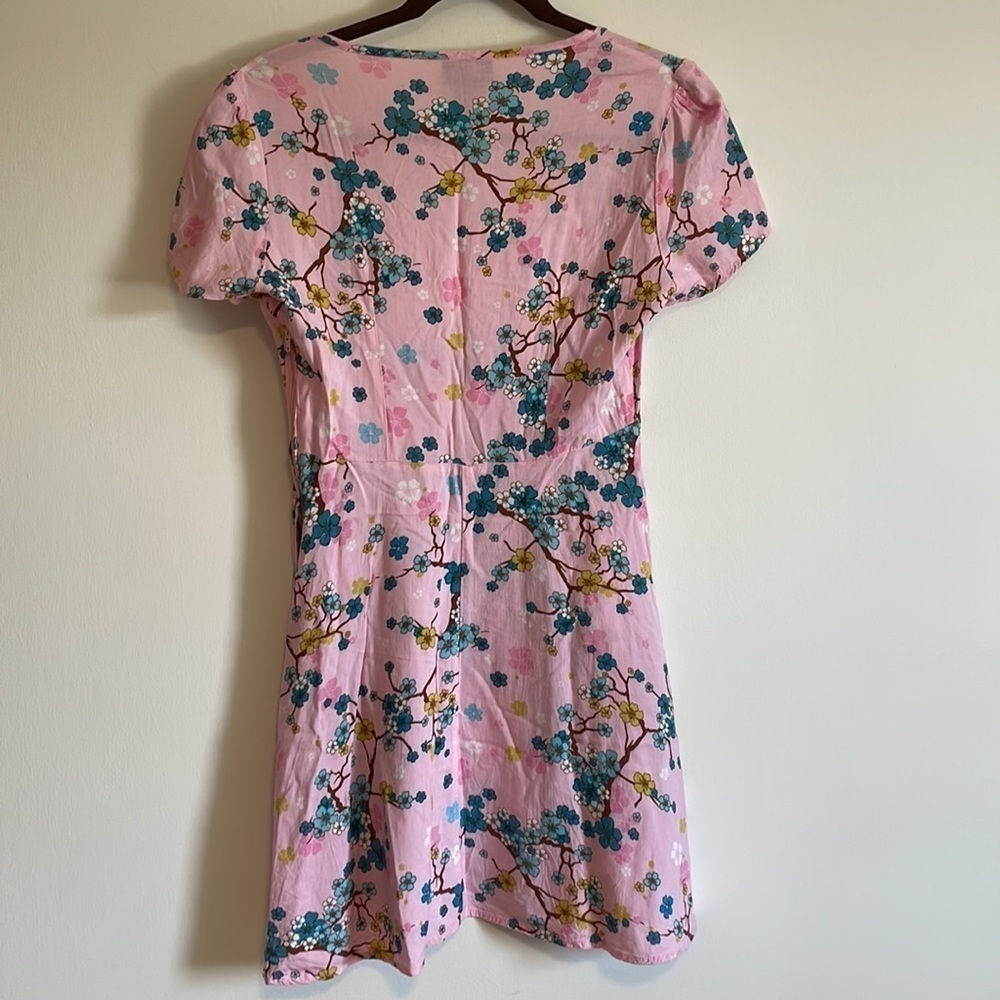 Midnight Hour Dress Bundle SM Pink Blue Ribbed Skater Ditsy Floral Mini Whimsi - Picture 3 of 15